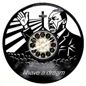 Dr. MARTIN LUTHER KING JR. vinyl record clock